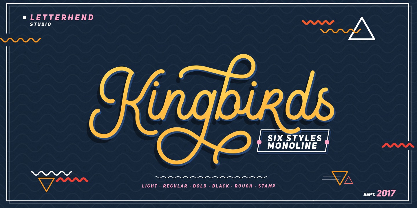 Kingbirds Stamp Font preview